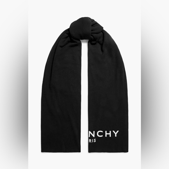 Givenchy Classic Black Logo Scarf - Picture 1 of 10